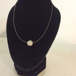 4/ $15*1978 BEAUTIFUL  DIAM.BALL NECKLACE  WIRE.